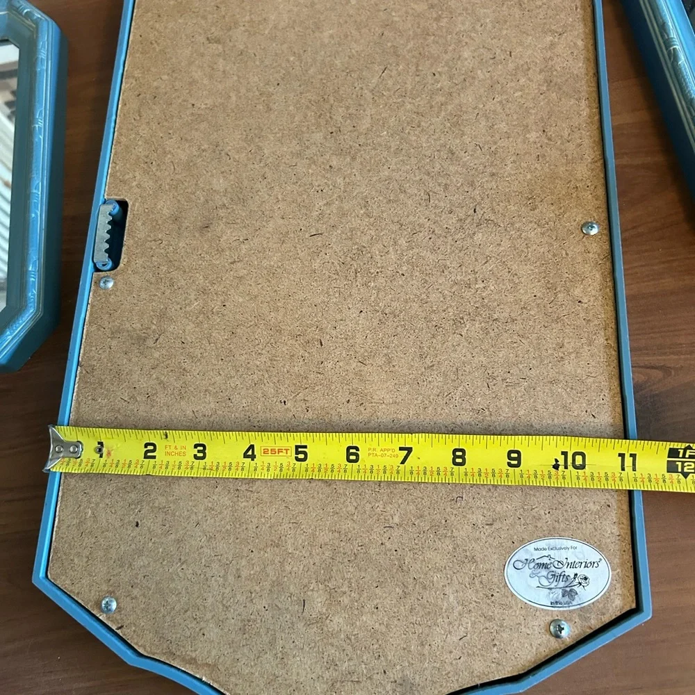 Vintage 1980’s Home Interiors Blue Wall Mirror Set